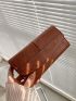 Vintage Brown Long Wallet Fold Over