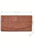 Vintage Brown Long Wallet Fold Over