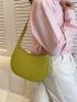 Minimalist Hobo Bag Small Adjustable Strap Green