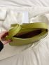 Minimalist Hobo Bag Small Adjustable Strap Green