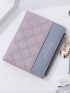 Letter Graphic Small Wallet Colorblock Bifold