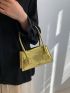 Letter Graphic Square Bag Small Gold Funky