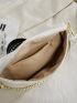 Quilted Fanny Pack Medium Chain Decor White