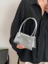 Small Square Bag Metallic Double Handle For Daily