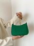 Crocodile Embossed Hobo Bag Small Felt