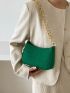 Crocodile Embossed Hobo Bag Small Felt