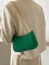 Crocodile Embossed Hobo Bag Small Felt