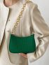 Crocodile Embossed Hobo Bag Small Felt