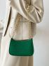 Crocodile Embossed Hobo Bag Small Felt