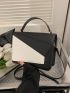 Colorblock Square Bag Small Flap Top Handle