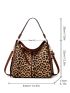 Leopard Pattern Hobo Bag Medium Vintage