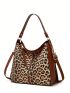 Leopard Pattern Hobo Bag Medium Vintage