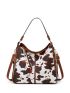 Cow Print Hobo Bag Medium Vintage