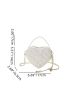 Quilted Novelty Bag Mini Top Handle White