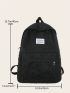 Letter Graphic Classic Backpack Medium For School