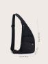 Fashion Sports Sling Bag, Waterproof Nylon Crossbody Bag, Casual Chest Purse For Travel Hiking