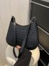 Medium Hobo Bag Crocodile Embossed Top Handle For Daily