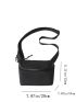 Mini Square Bag Black Minimalist Adjustable Strap For Daily