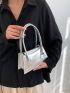 Small Square Bag Metallic Double Handle For Daily