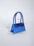 Small Square Bag Metallic Double Handle For Daily