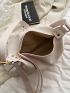 Medium Hobo Bag Beige Minimalist Adjustable Strap For Daily