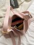 Medium Hobo Bag Baby Pink Minimalist Adjustable Strap For Daily