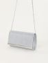 Small Envelope Bag Glamorous Magnetic Flap Chain Glitter, Perfect Bride Purse For Wedding, Prom & Party Events