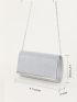 Small Envelope Bag Glamorous Magnetic Flap Chain Glitter, Perfect Bride Purse For Wedding, Prom & Party Events