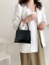 Mini Flap Square Bag Minimalist Black