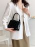 Mini Flap Square Bag Minimalist Black