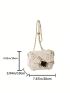 Mini Square Bag Letter Pattern Chain Strap