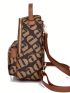 Medium Fashion Backpack Letter Pattern