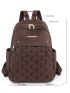 Medium Fashion Backpack Quilted Metal Decor