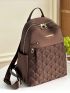 Medium Fashion Backpack Quilted Metal Decor