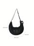 Letter Graphic Hobo Bag With Coin Purse Casual