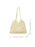 Medium Straw Bag Double Handle Hollow Out Beach Bag