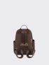 Quilted Classic Backpack Medium Zipper Brown