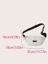 Letter Graphic Waist Bag Large Capacity Zipper