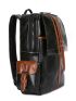 Two Tone Laptop Backpack Stitch Detail Buckle Decor Vintage Camping Bag