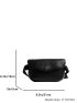 Small Fanny Pack Geometric Embossed Metal Decor