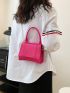 Minimalist Square Bag Mini Flap Neon Pink