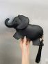 Mini Novelty Bag Elephant Design Tassel Decor