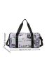 Letter Graphic Travel Bag Large Capacity Wet Dry Separation For Gym