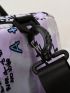 Letter Graphic Travel Bag Large Capacity Wet Dry Separation For Gym