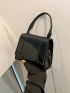 Mini Flap Square Bag Minimalist Black