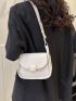 Minimalist Saddle Bag Mini Flap White