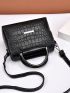 Crocodile Pattern Pu Handbag Ladies Luxury Designer Crossbody Shoulder Bag