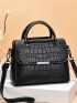 Crocodile Pattern Pu Handbag Ladies Luxury Designer Crossbody Shoulder Bag