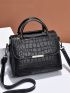 Crocodile Pattern Pu Handbag Ladies Luxury Designer Crossbody Shoulder Bag