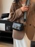 Metal Decor Flap Square Bag Fashion